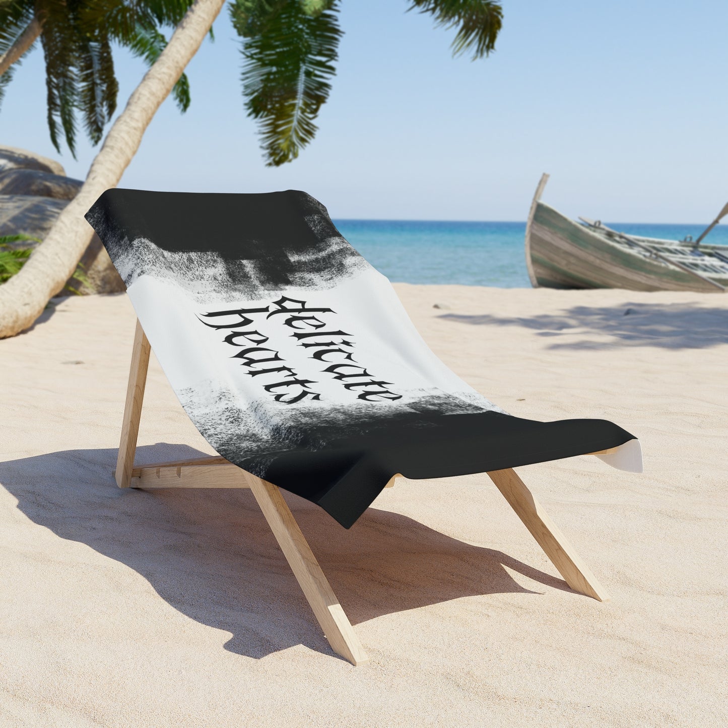 Delicate Hearts Fading Away Beach Towel