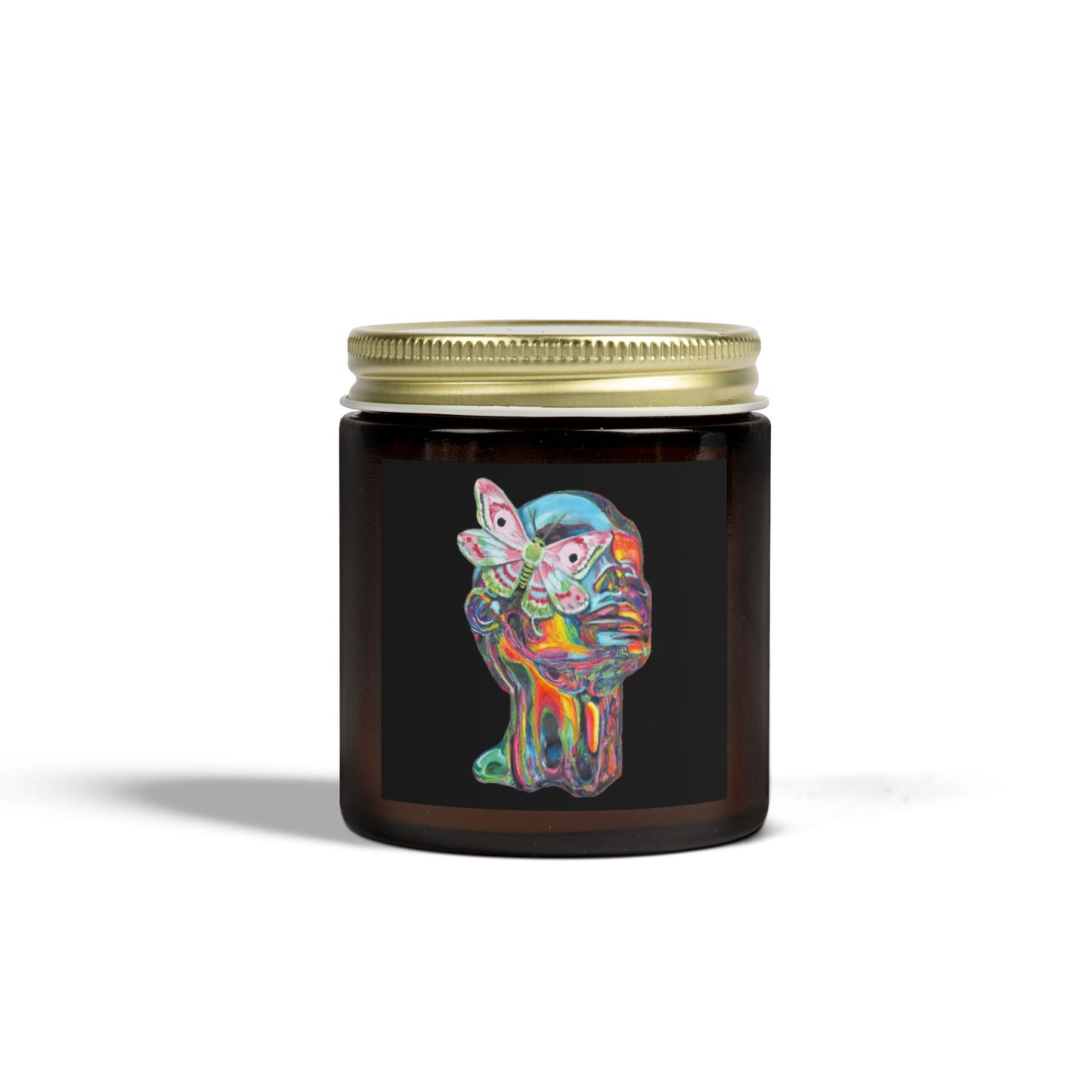 Vibrant Moth Scented Candle - Coconut Apricot Wax (4oz, 9oz)