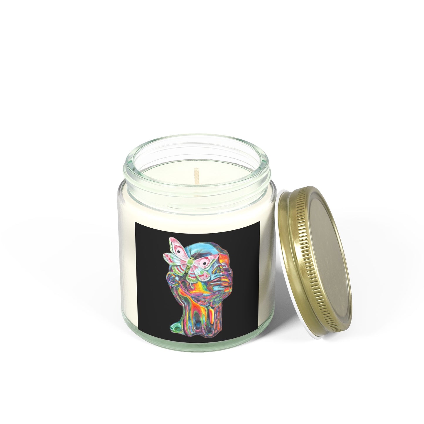 Vibrant Moth Scented Candle - Coconut Apricot Wax (4oz, 9oz)