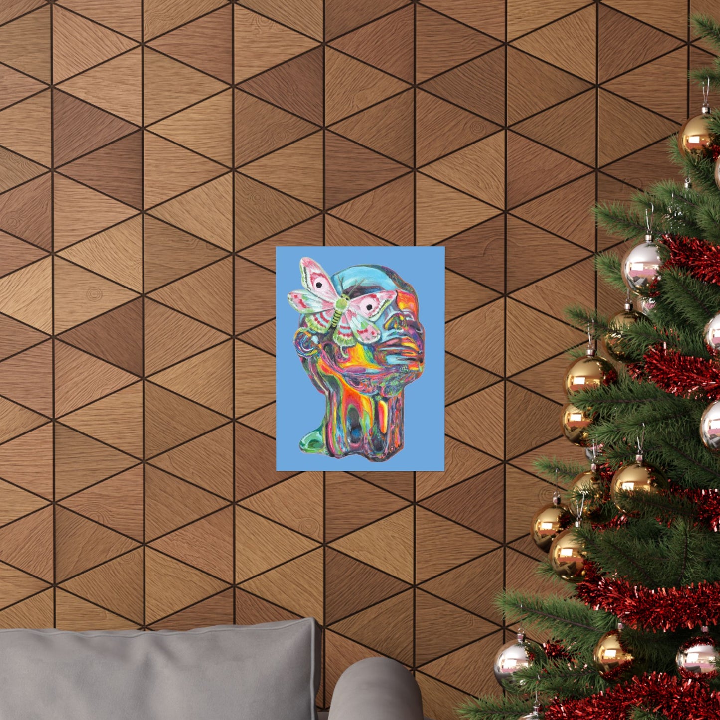 Vibrant Moth Art Poster - Vibrant Matte Vertical Wall Decor