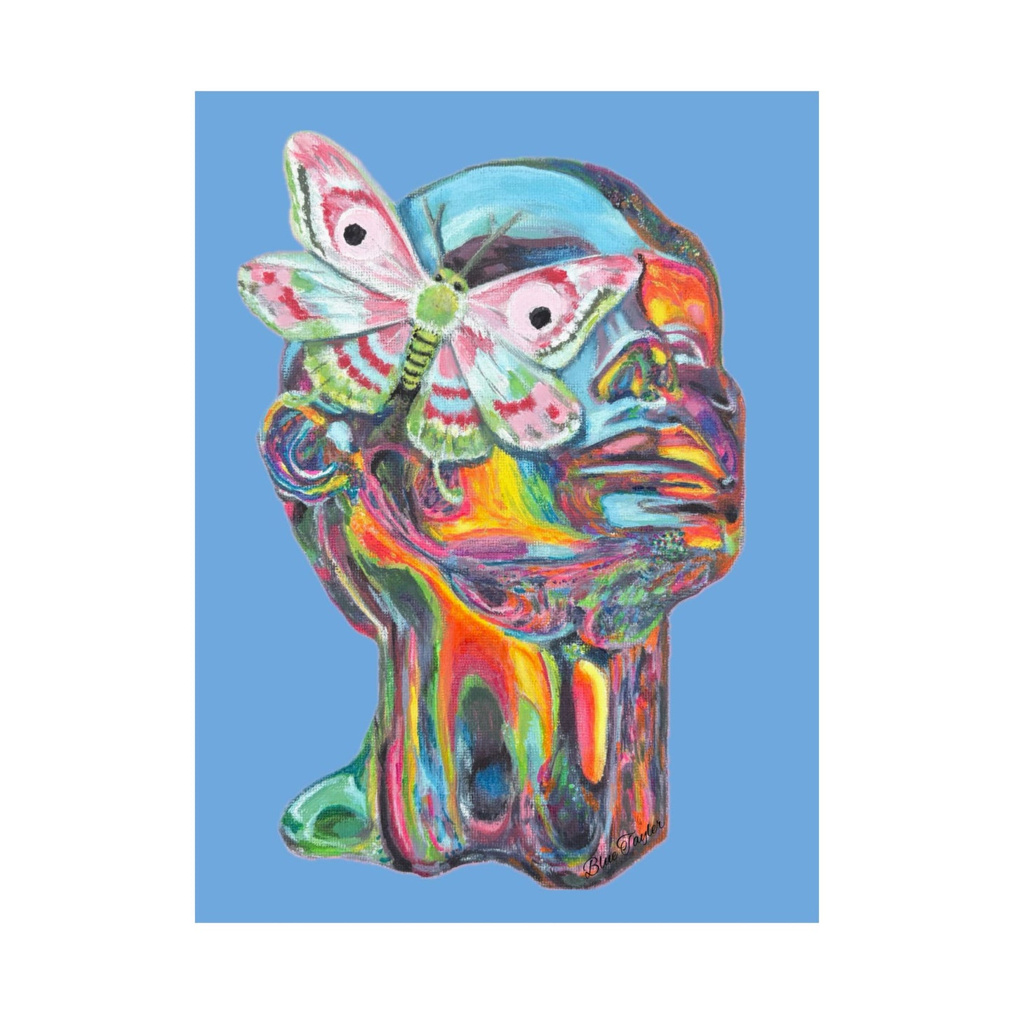 Vibrant Moth Art Poster - Vibrant Matte Vertical Wall Decor