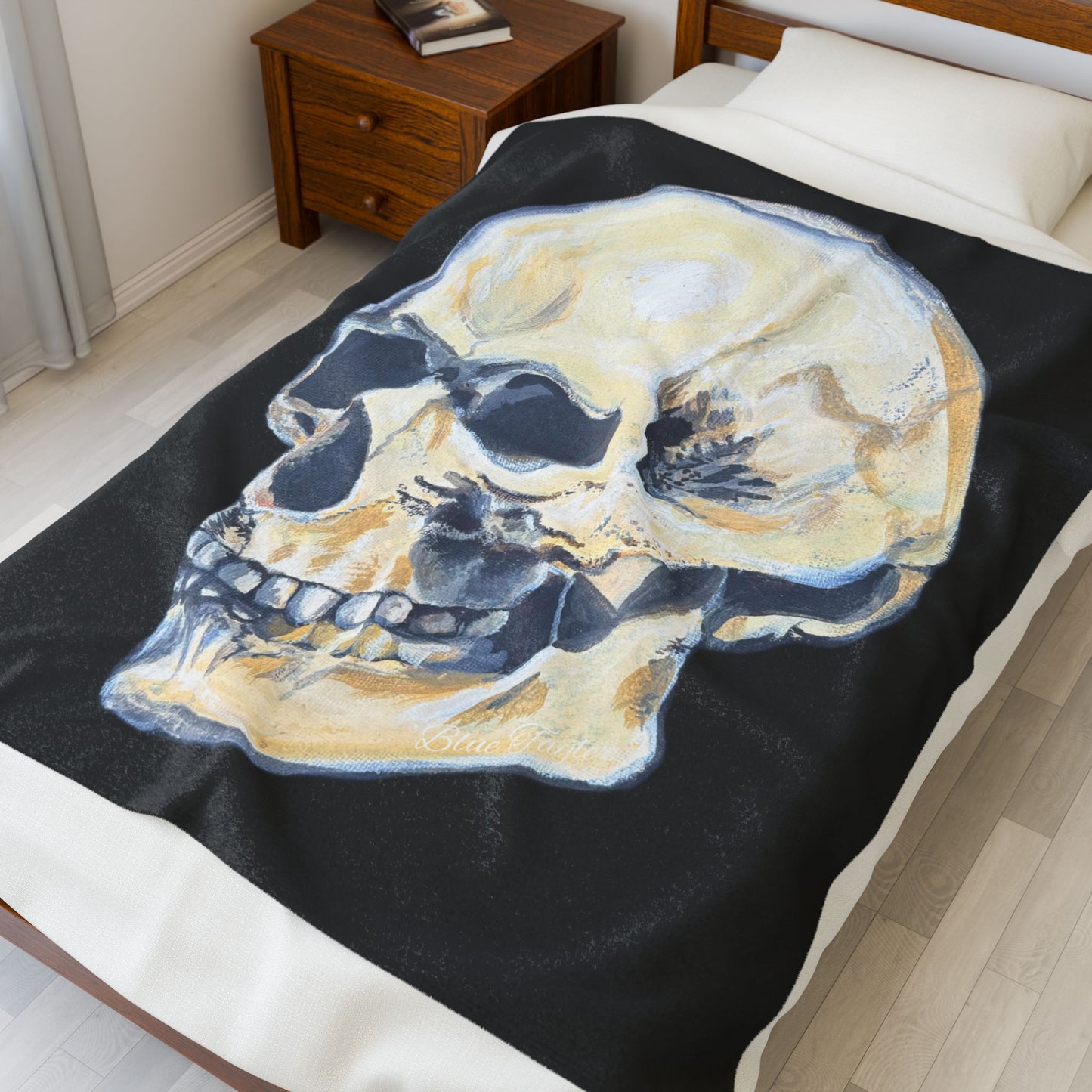 VG Skull Art Velveteen Plush Blanket