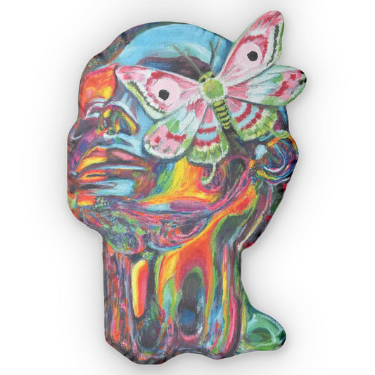 Vibrant Moth Custom Shaped Pillows