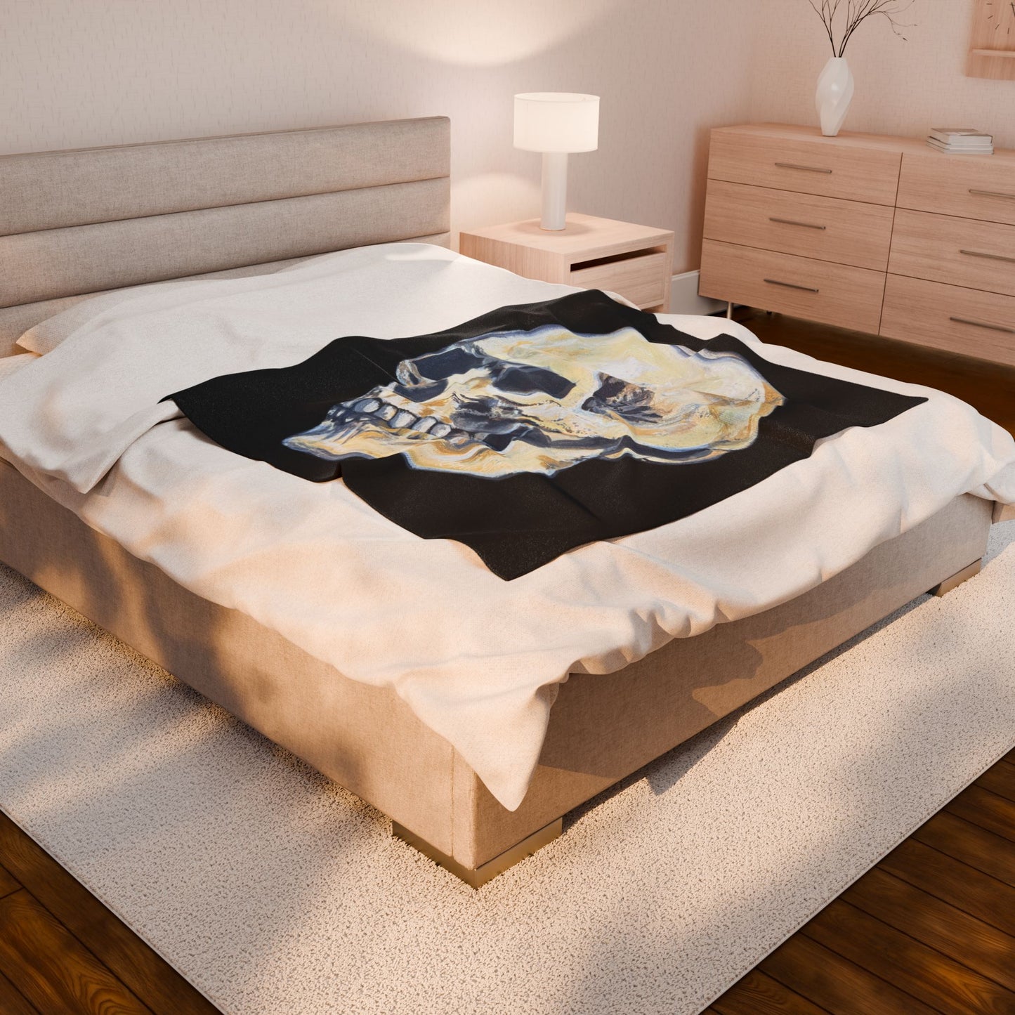 VG Skull Art Velveteen Plush Blanket