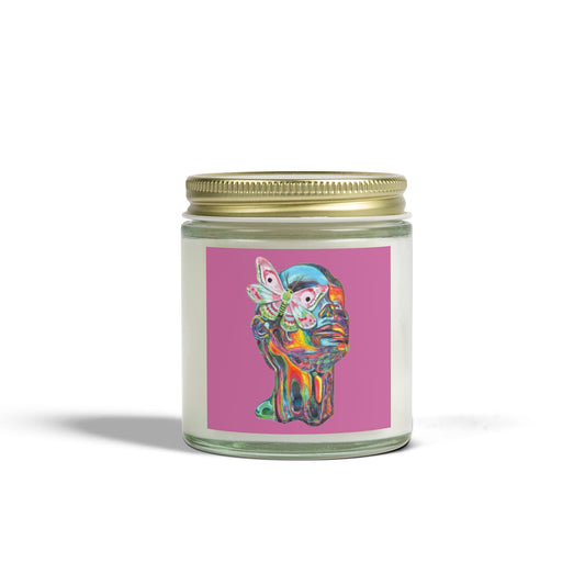 Vibrant Moth Scented Candles, Coconut Apricot Wax (4oz, 9oz)