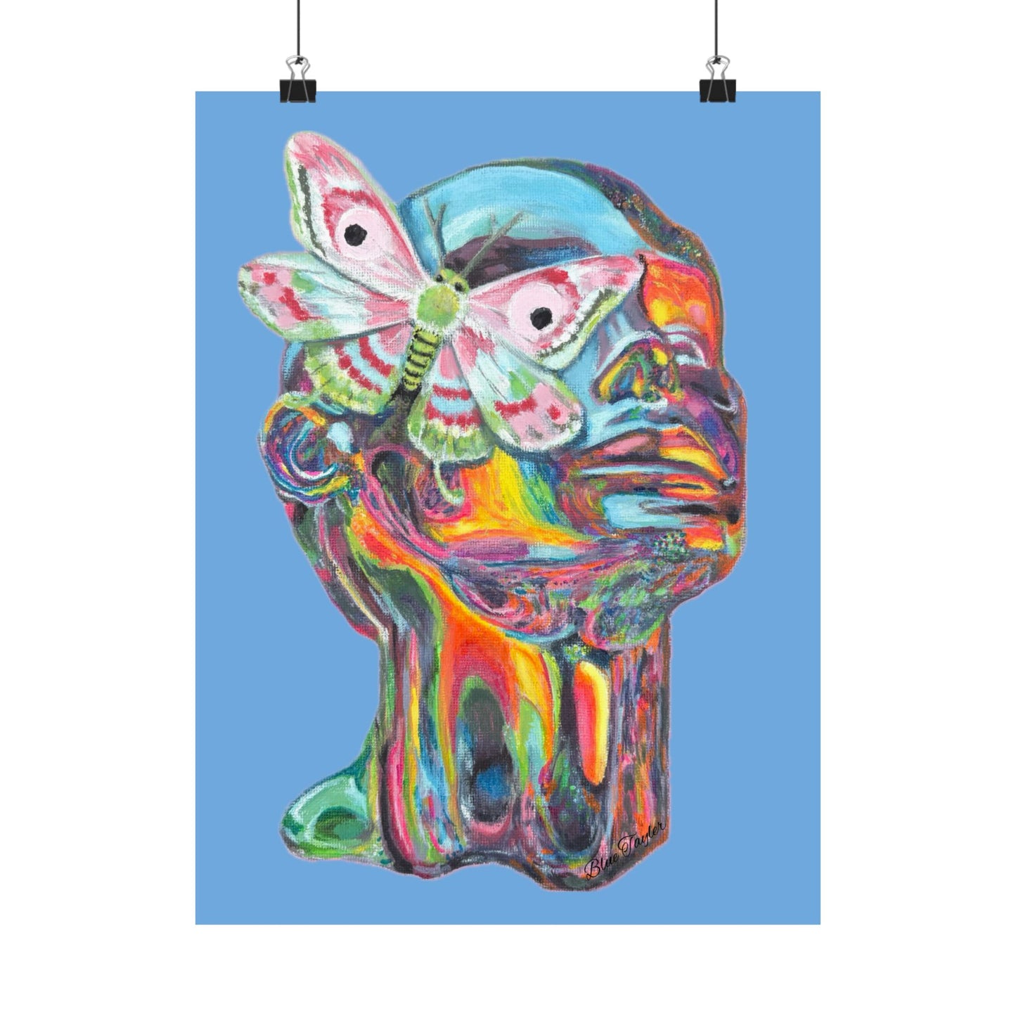 Vibrant Moth Art Poster - Vibrant Matte Vertical Wall Decor