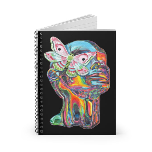 Vibrant Moth Colorful Spiral Notebook - Perfect for Creative Minds