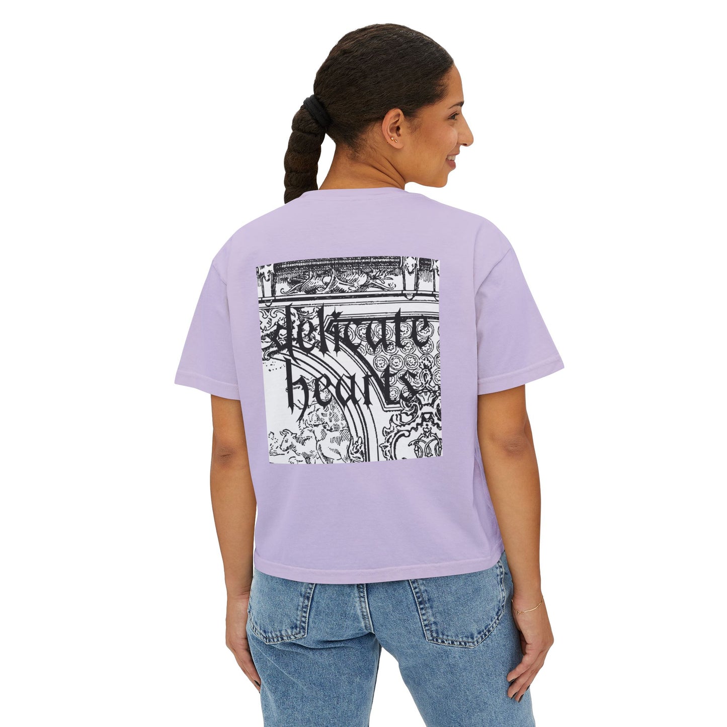Delicate Hearts Women's Boxy Tee Architecture