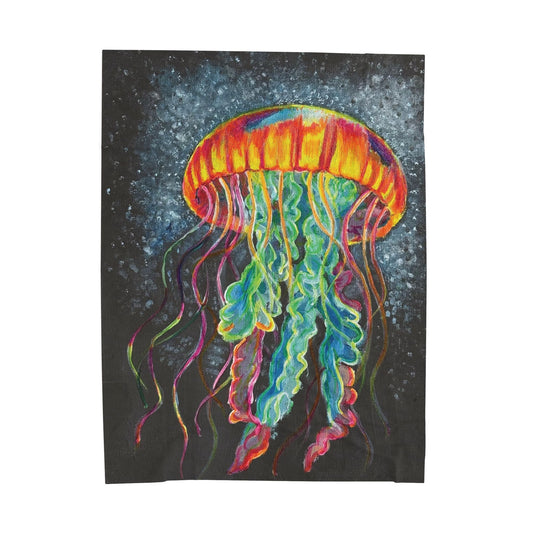 Colorful Jellyfish Velveteen Plush Blanket