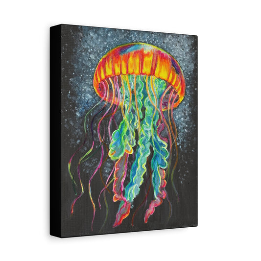 Colorful Jellyfish Canvas Wall Art, Vibrant Ocean Decor, Perfect for Home, Living Room, Nautical Theme, Unique Gift