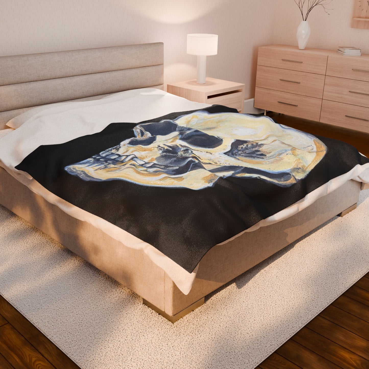 VG Skull Art Velveteen Plush Blanket