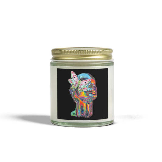 Vibrant Moth Scented Candle - Coconut Apricot Wax (4oz, 9oz)